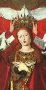 CHARONTON, Enguerrand The Coronation of the Virgin, detail: the Virgin jkh oil painting on canvas